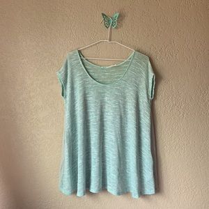 Babydoll pastel green top